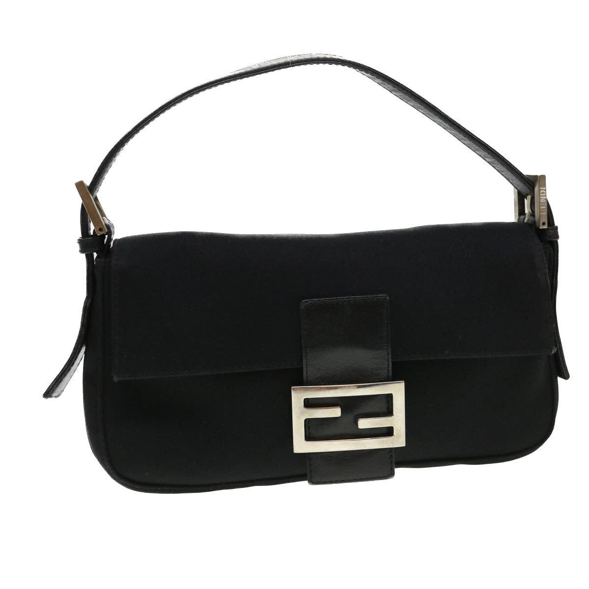 FENDI Mamma Baguette Shoulder Bag Nylon Black 2321.26424.099 yk6286