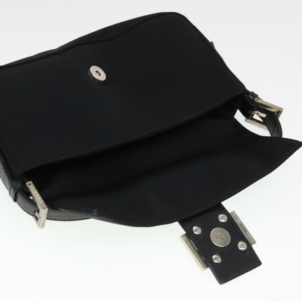 FENDI Mamma Baguette Shoulder Bag Nylon Black 2321.26424.099 yk6286