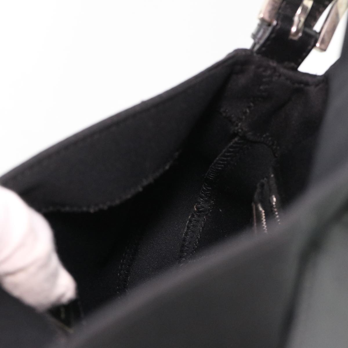 FENDI Mamma Baguette Shoulder Bag Nylon Black 2321.26424.099 yk6286