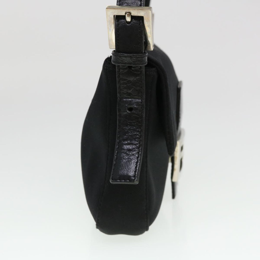 FENDI Mamma Baguette Shoulder Bag Nylon Black 2321.26424.099 yk6286