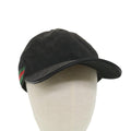 GUCCI GG Canvas Web Sherry Line Cap XL Black Red Green 200035 yk6297