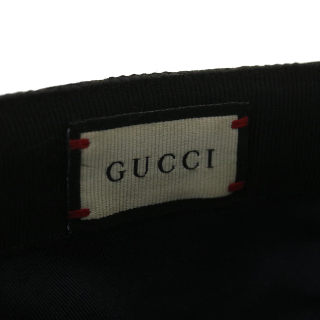 GUCCI GG Canvas Web Sherry Line Cap XL Black Red Green 200035 yk6297