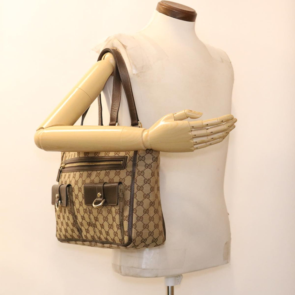 GUCCI GG Canvas Abbey Tote Bag Beige 146247 yk6299