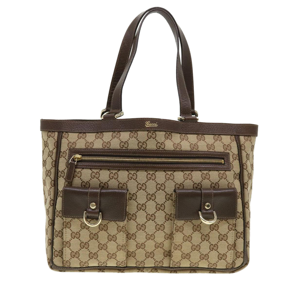 GUCCI GG Canvas Abbey Tote Bag Beige 146247 yk6299