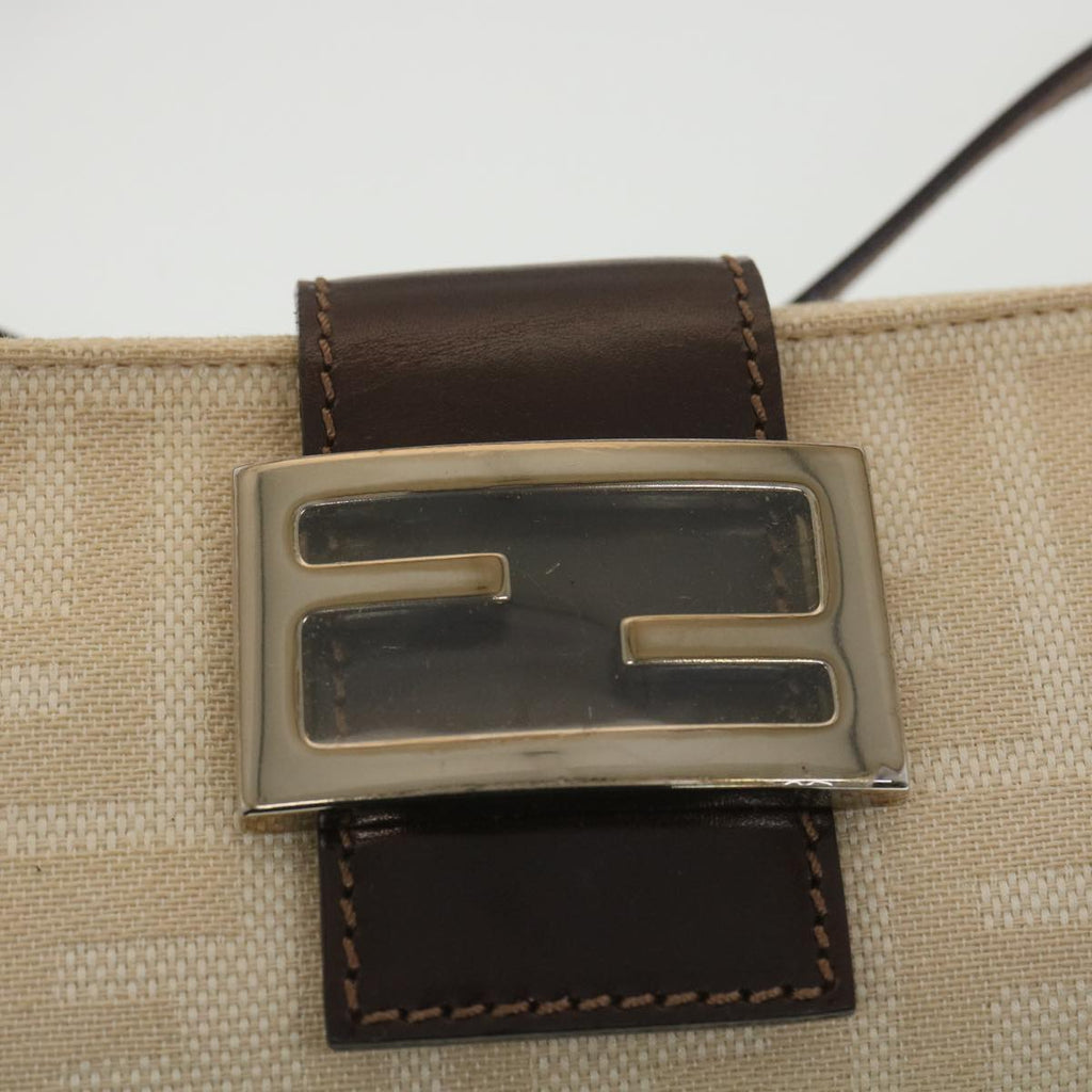 FENDI Zucca Canvas Mamma Baguette Shoulder Bag Beige yk6309