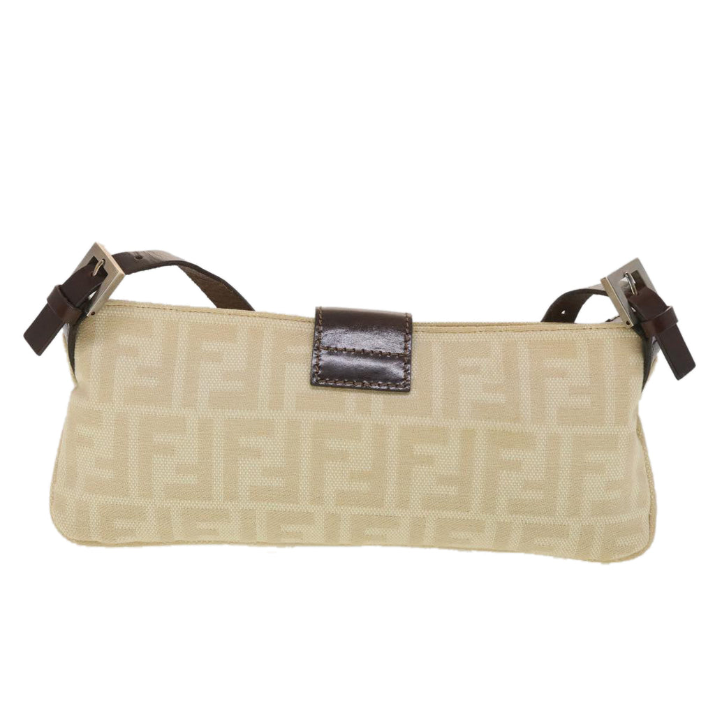 FENDI Zucca Canvas Mamma Baguette Shoulder Bag Beige yk6309