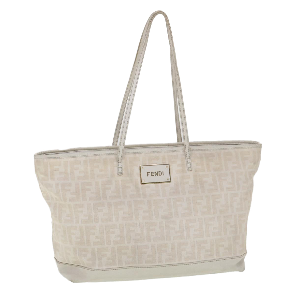 FENDI Zucca Canvas Tote Bag White 8BH185-HKN-128-2550 yk6324