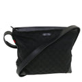 GUCCI GG Canvas Shoulder Bag Black 337598 yk6342