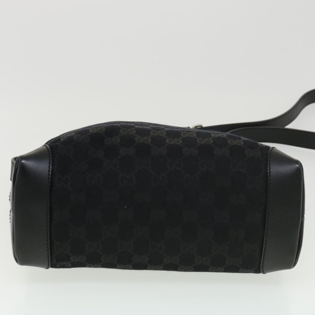 GUCCI GG Canvas Shoulder Bag Black 337598 yk6342