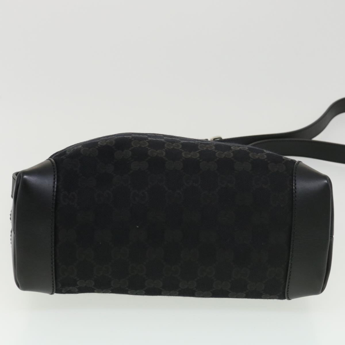GUCCI GG Canvas Shoulder Bag Black 337598 yk6342