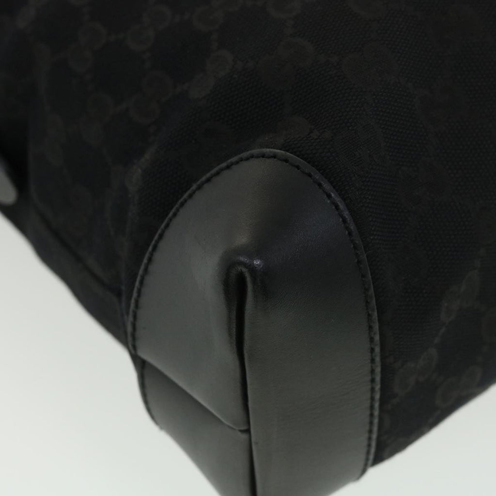 GUCCI GG Canvas Shoulder Bag Black 337598 yk6342