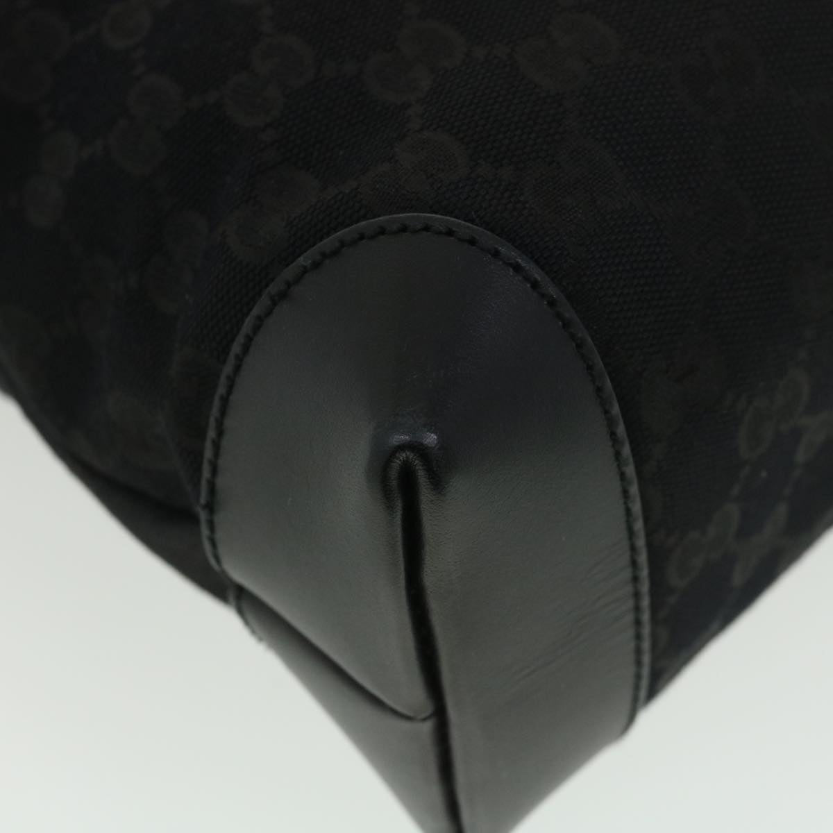 GUCCI GG Canvas Shoulder Bag Black 337598 yk6342