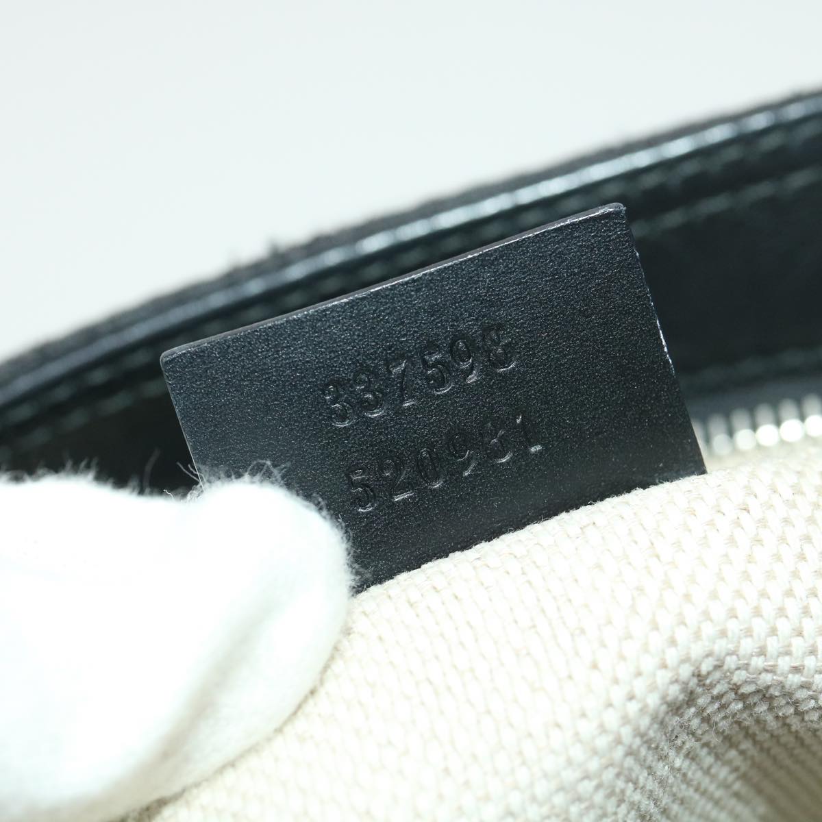 GUCCI GG Canvas Shoulder Bag Black 337598 yk6342