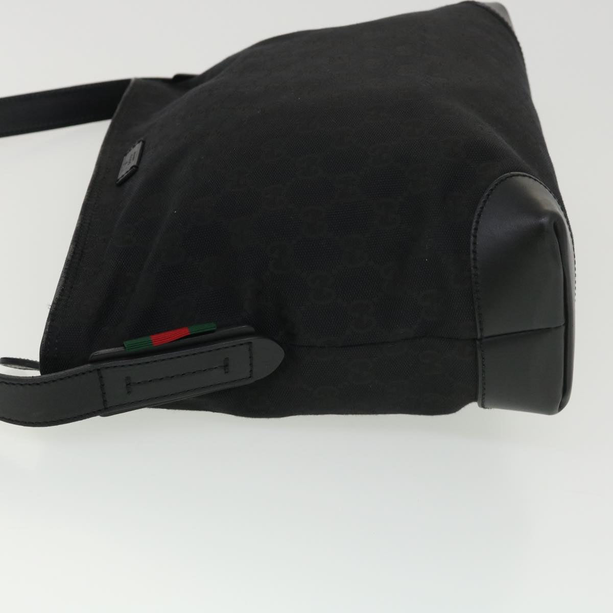 GUCCI GG Canvas Shoulder Bag Black 337598 yk6342
