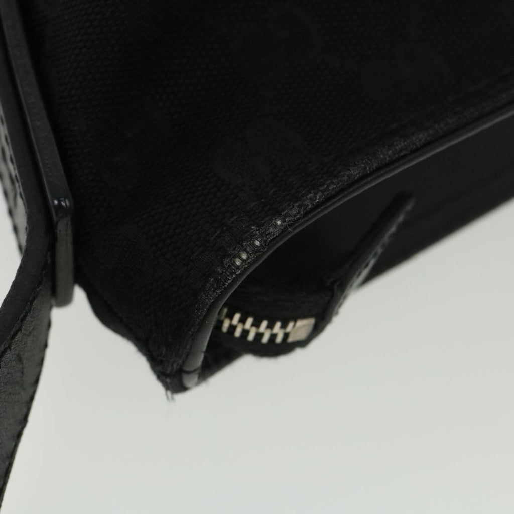 GUCCI GG Canvas Shoulder Bag Black 337598 yk6342