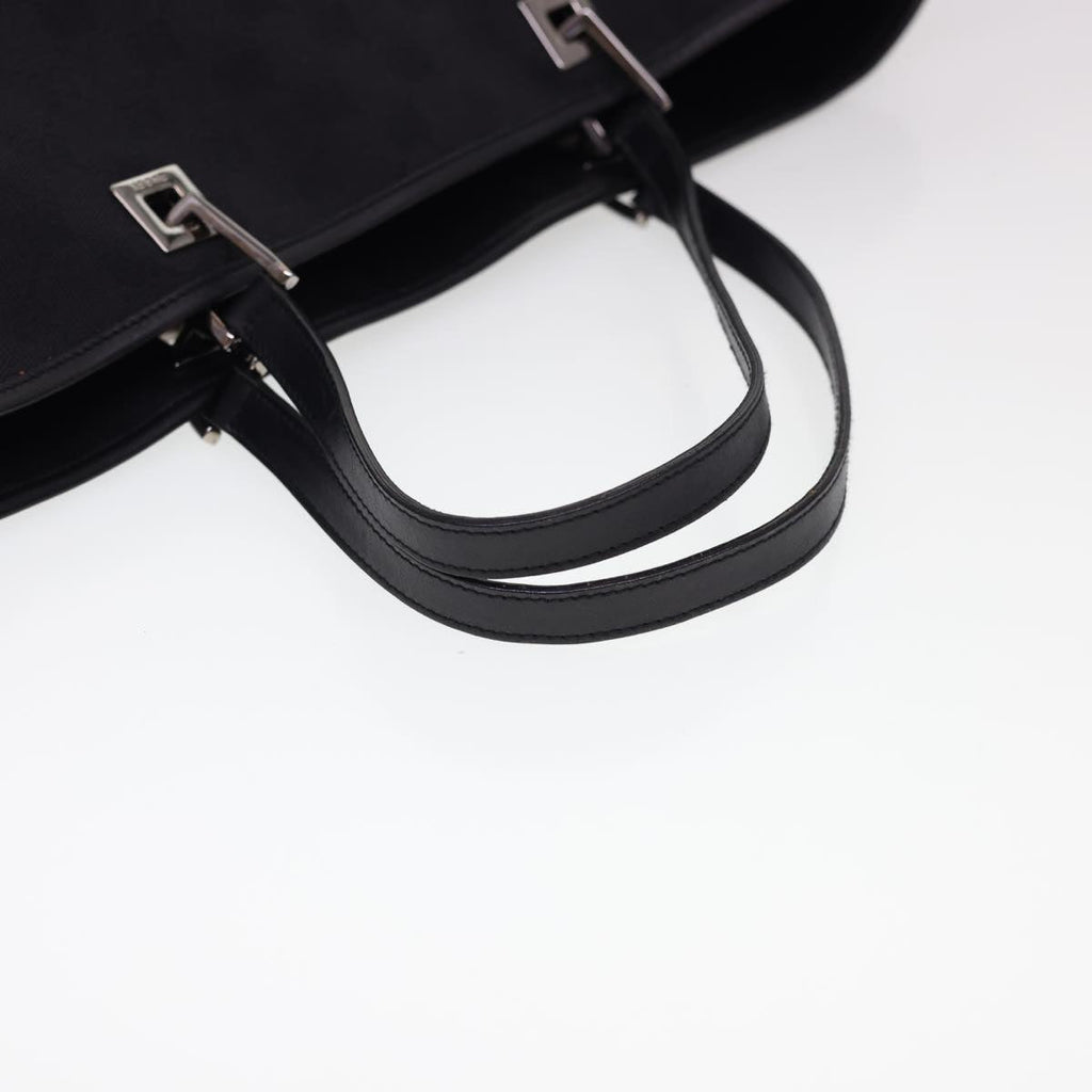 GUCCI GG Canvas Tote Bag Black 31242 yk6422
