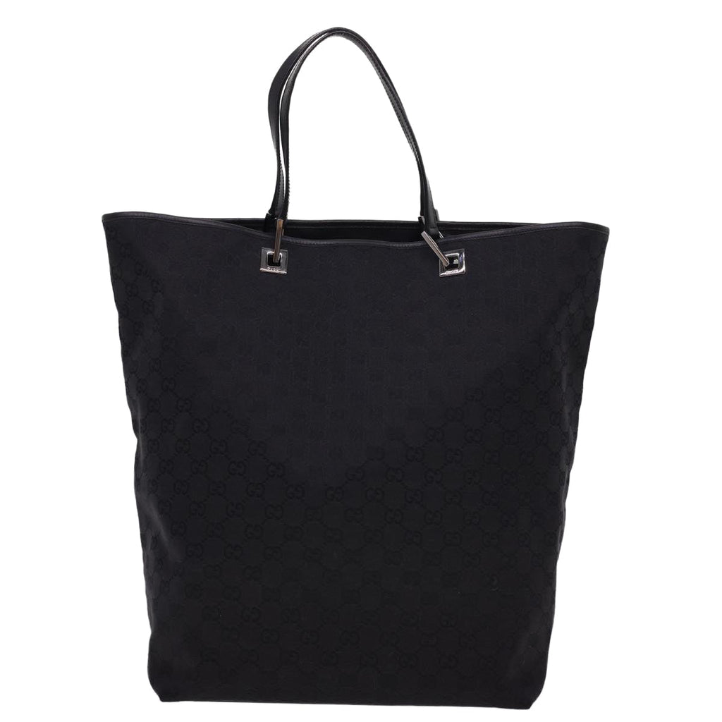 GUCCI GG Canvas Tote Bag Black 31242 yk6422
