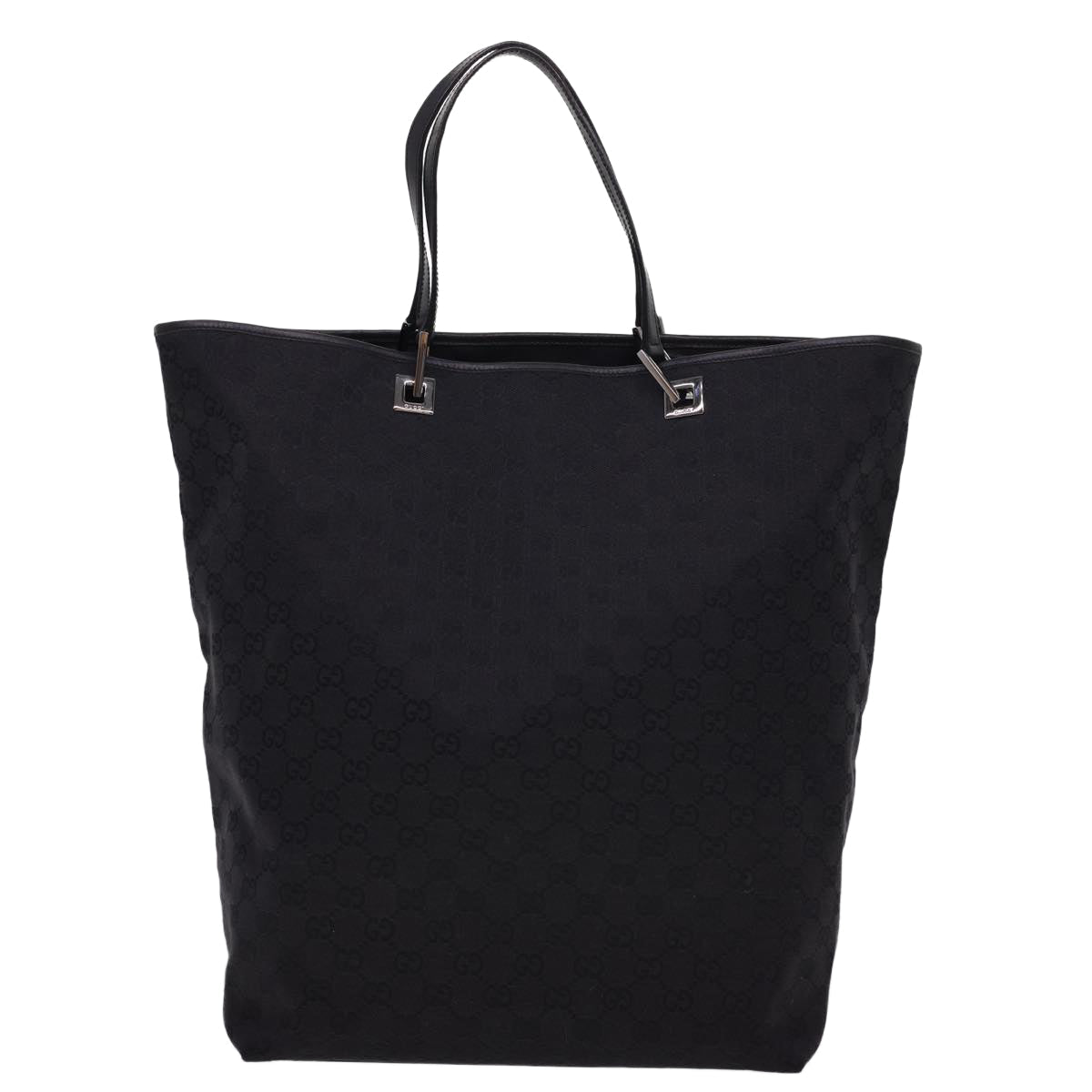 GUCCI GG Canvas Tote Bag Black 31242 yk6422