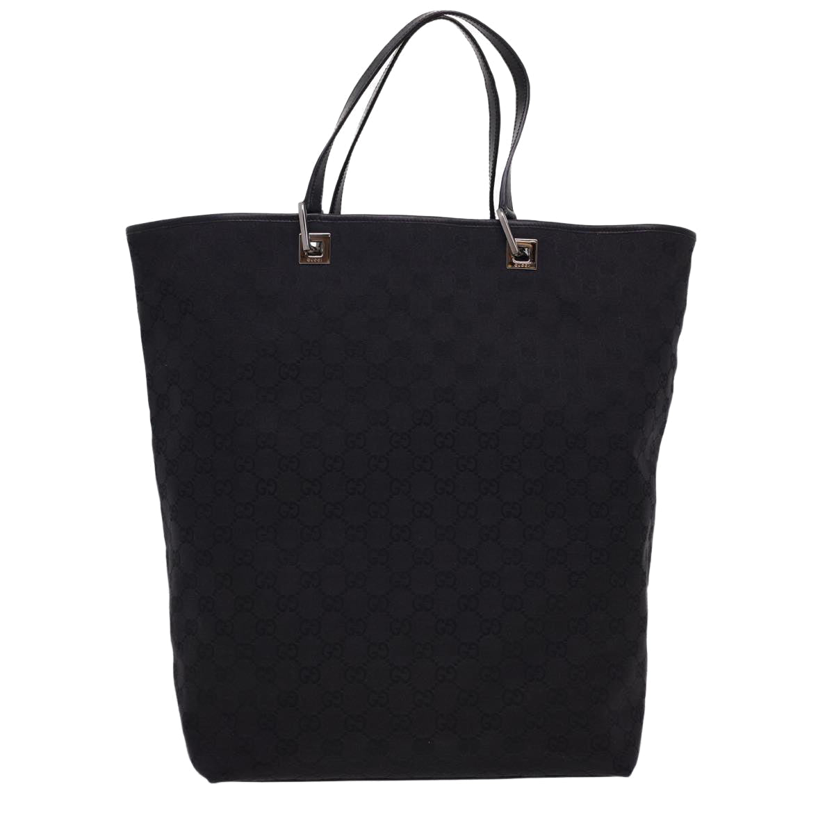 GUCCI GG Canvas Tote Bag Black 31242 yk6422