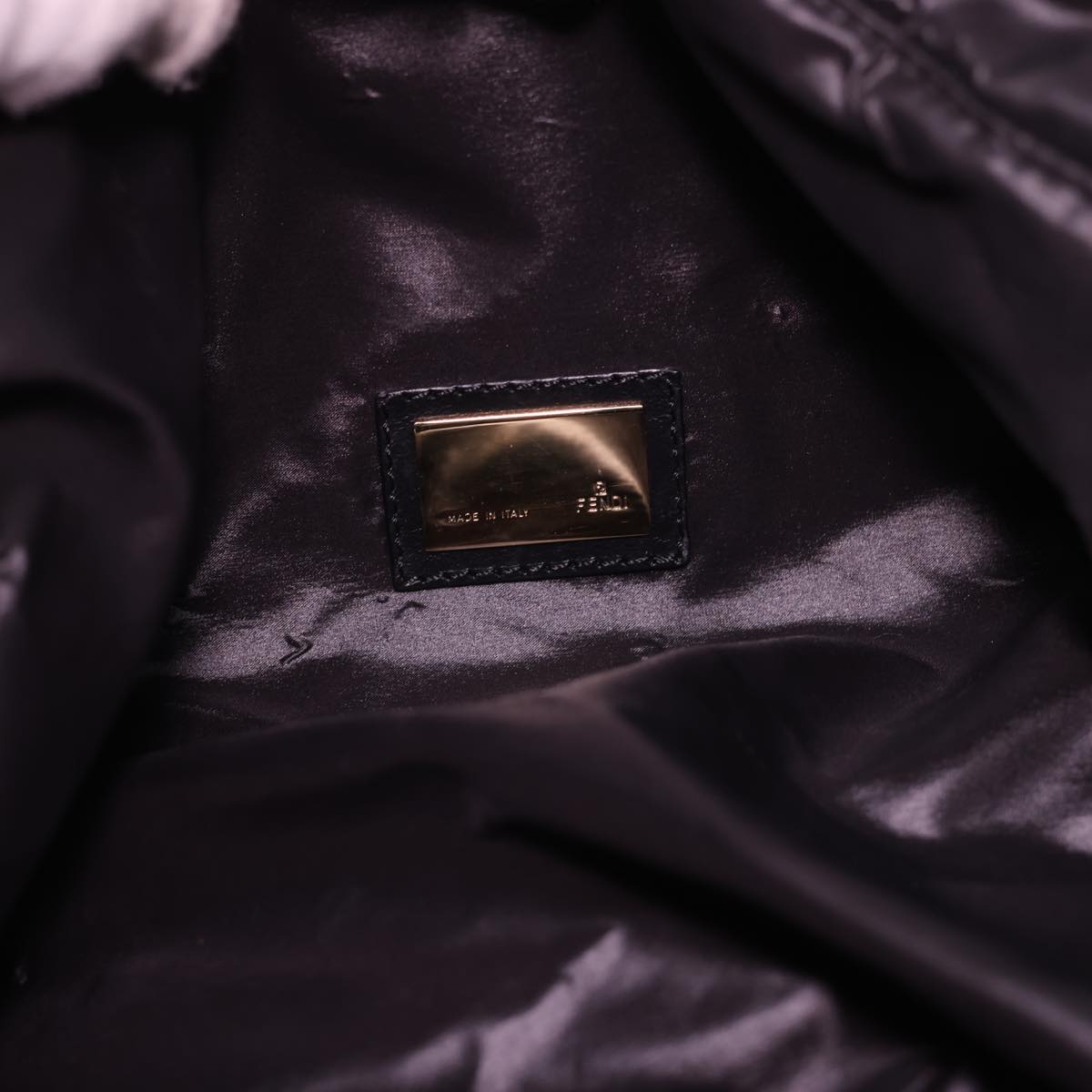 FENDI Spy Hand Bag Moncler Collaboration Nylon Black yk6510