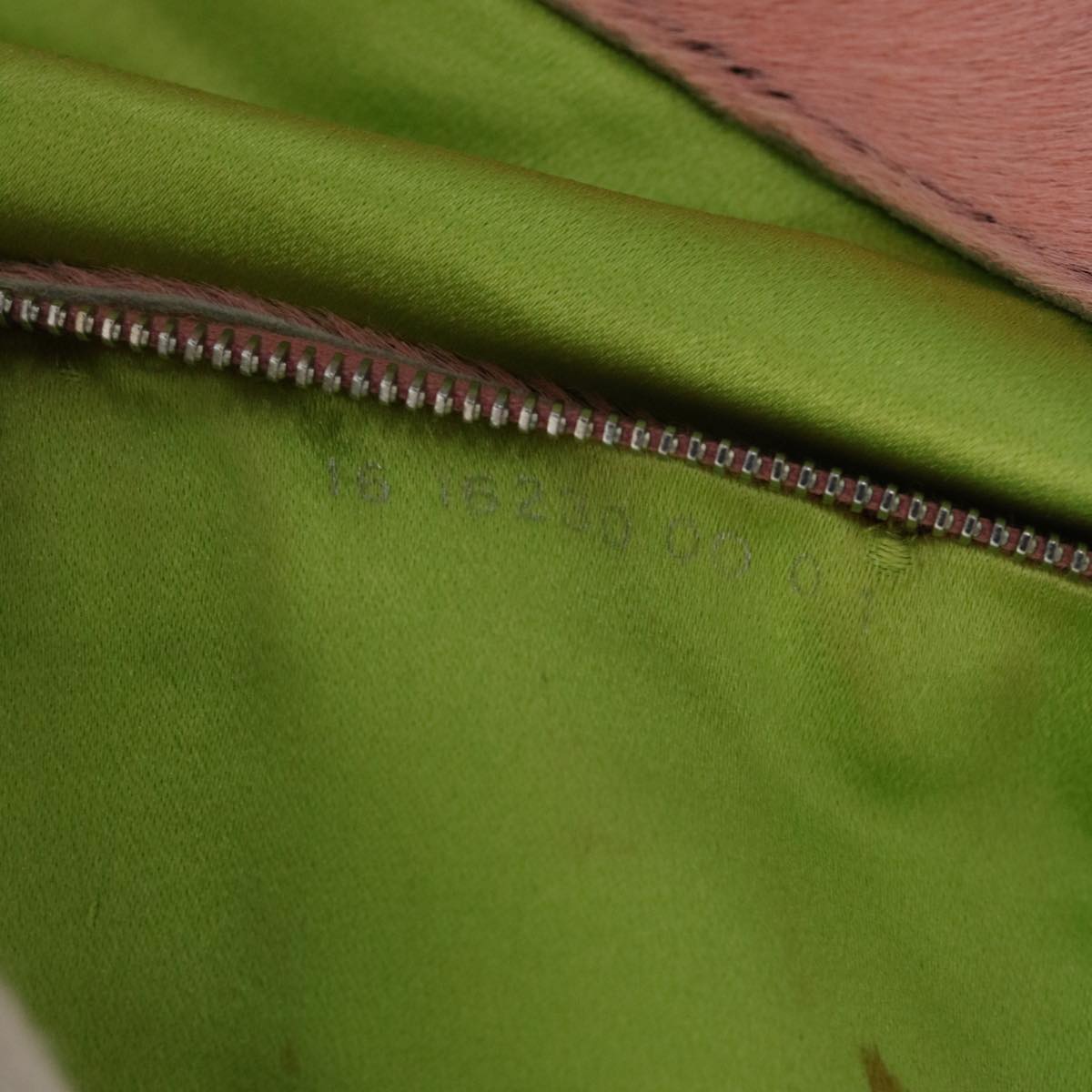 FENDI Floral Tote Bag Wool Harako Leather Green Pink yk6518