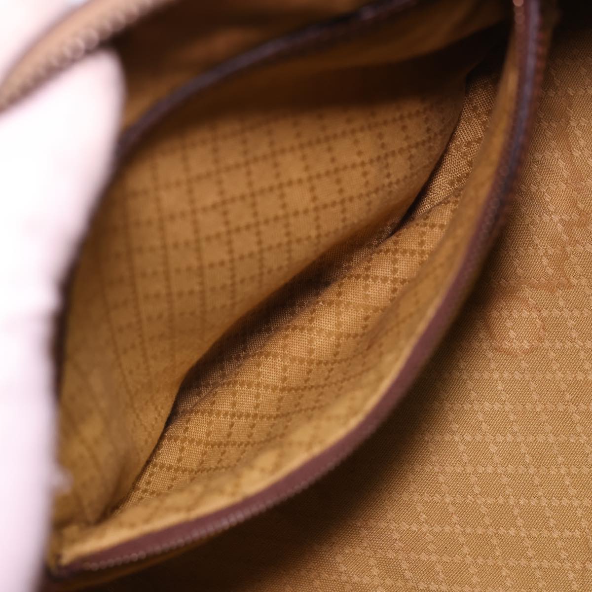 GUCCI GG Canvas Hand Bag PVC Leather Beige yk6522