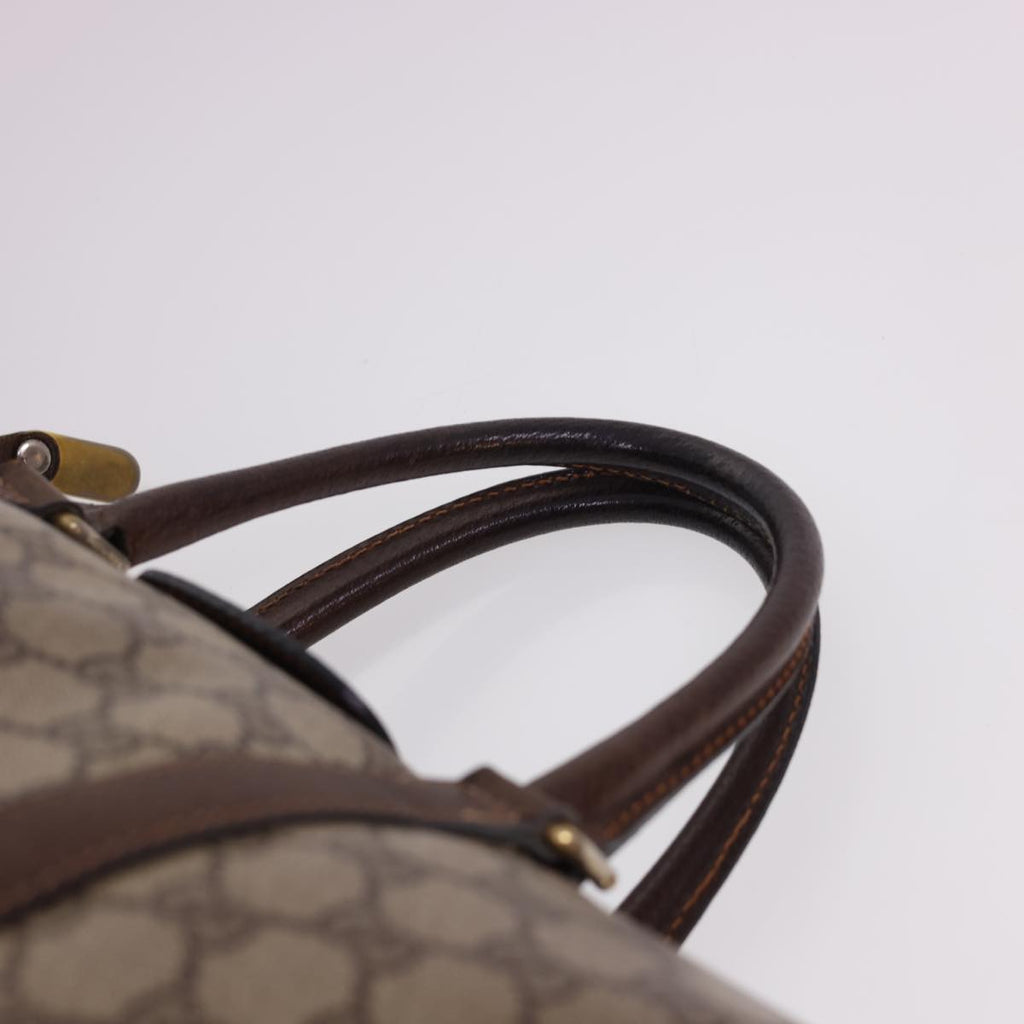 GUCCI GG Canvas Hand Bag PVC Leather Beige yk6522
