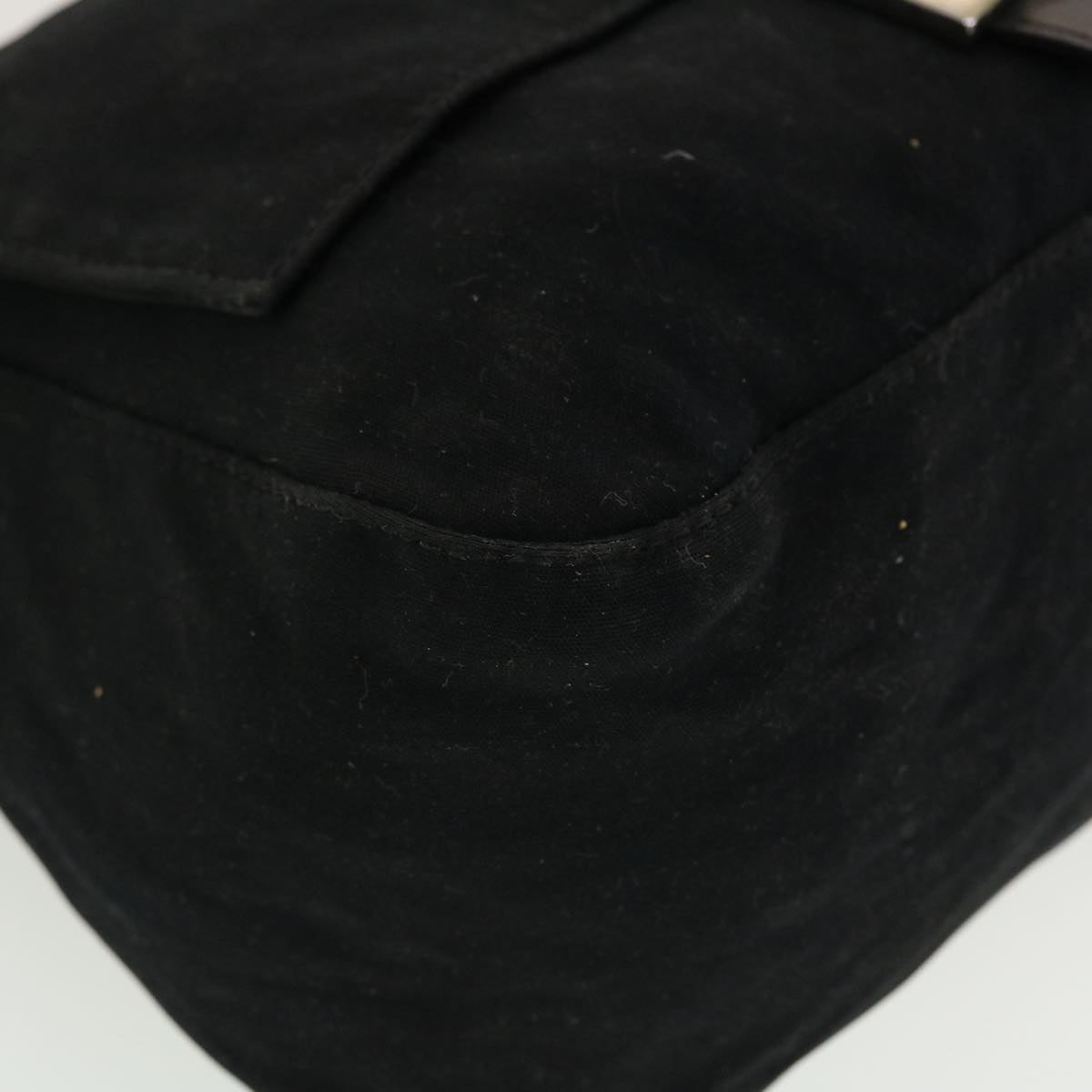 FENDI Mamma Baguette Shoulder Bag Nylon Black yk6524