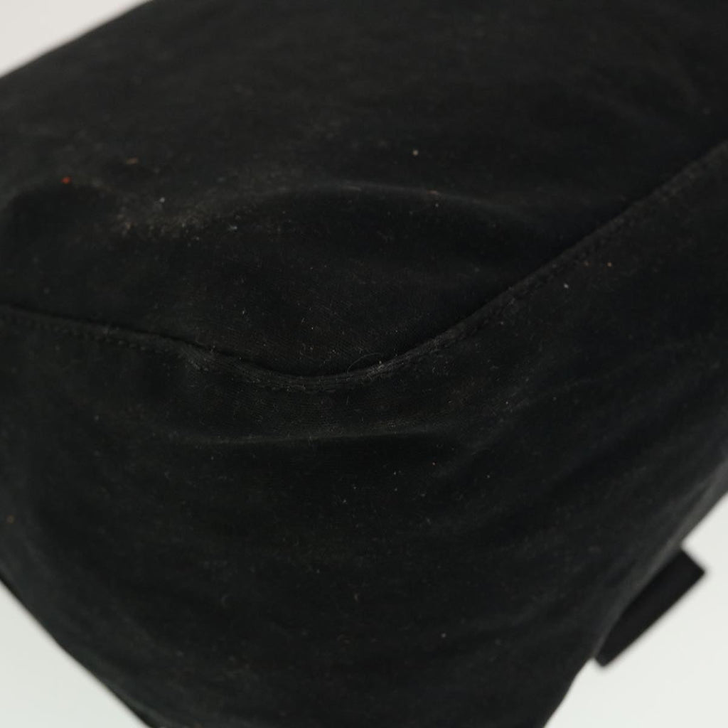 FENDI Mamma Baguette Shoulder Bag Nylon Black yk6524