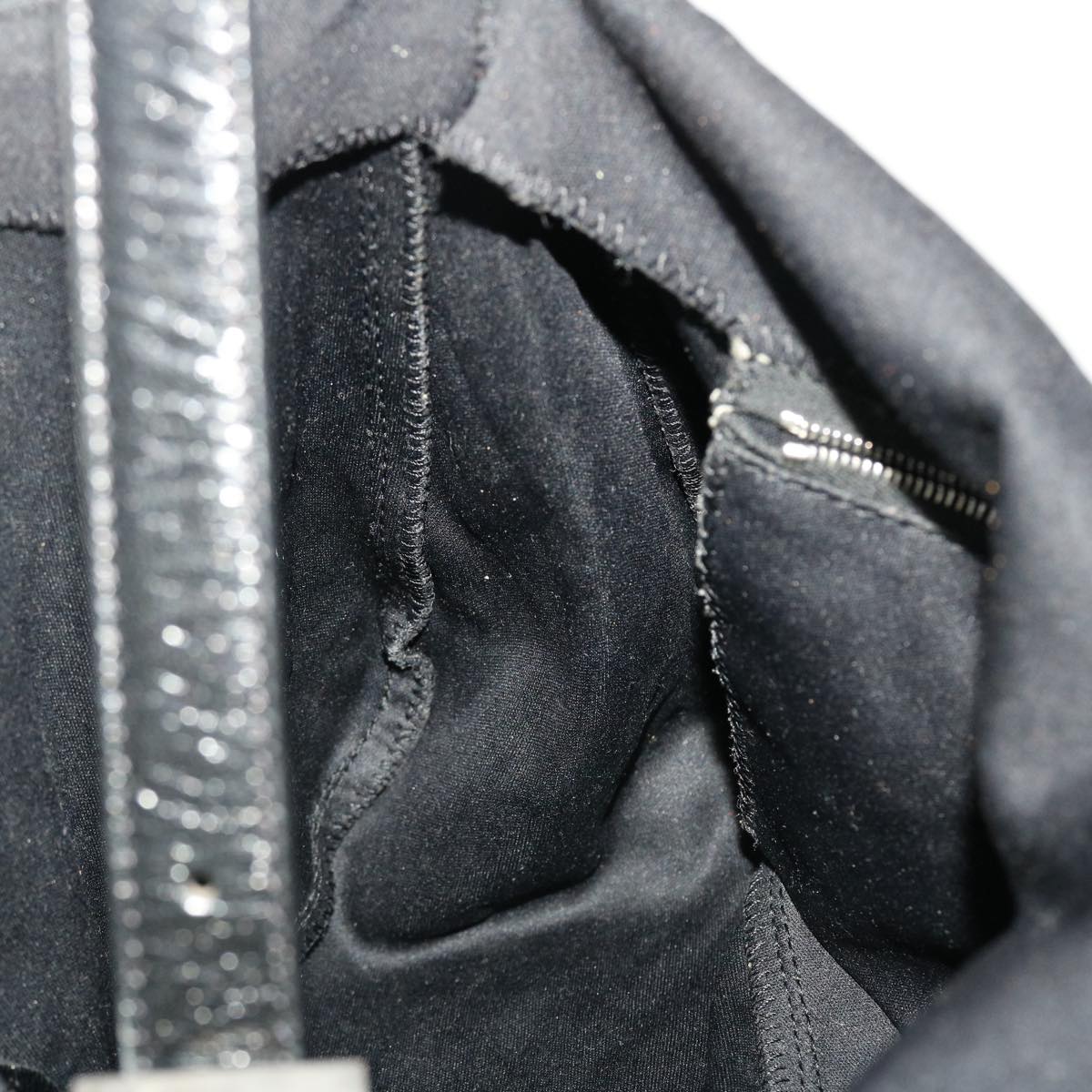 FENDI Mamma Baguette Shoulder Bag Nylon Black yk6524
