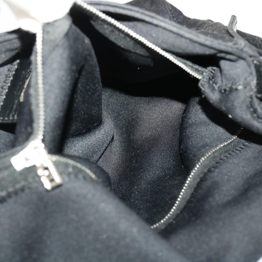 FENDI Mamma Baguette Shoulder Bag Nylon Black yk6524