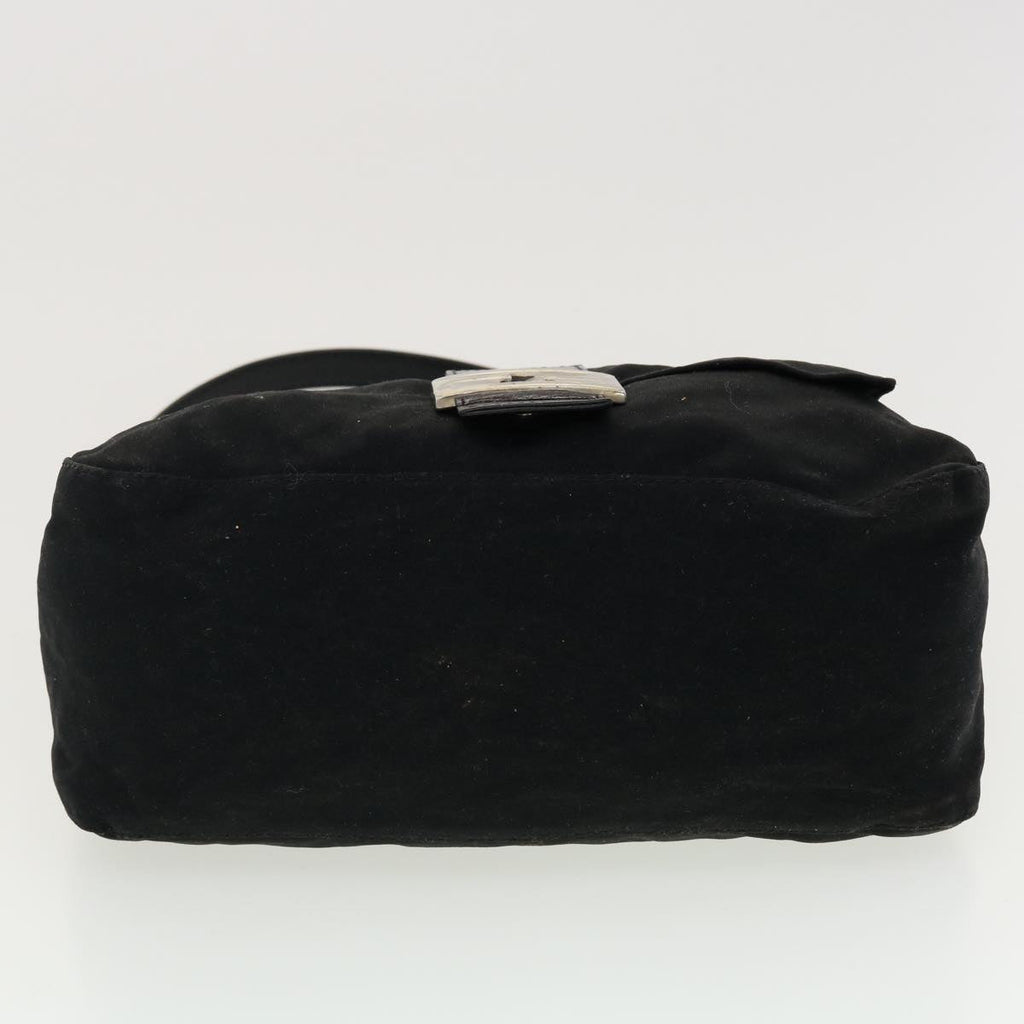 FENDI Mamma Baguette Shoulder Bag Nylon Black yk6524