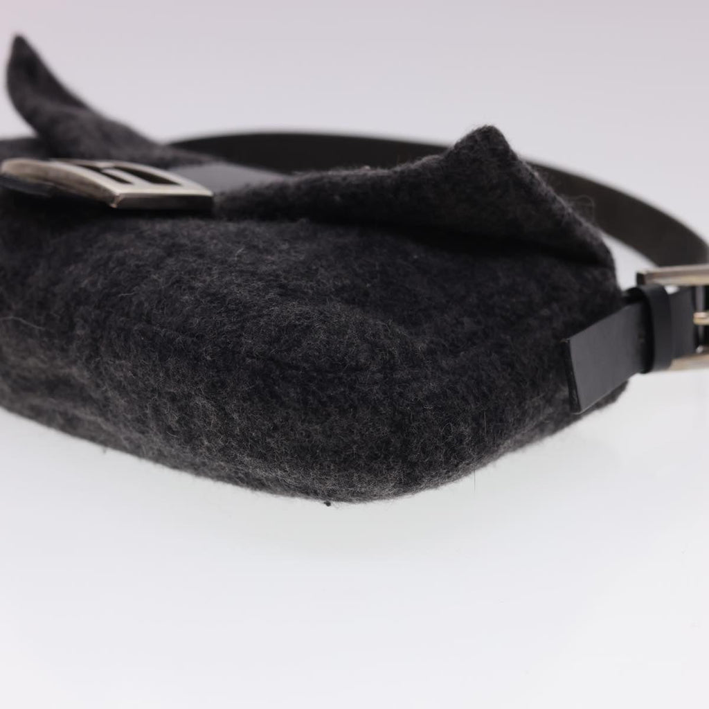 FENDI Zucca Canvas Mamma Baguette Shoulder Bag Cotton Gray yk6531