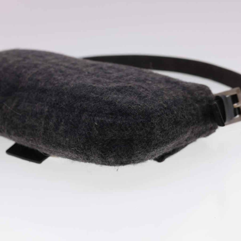 FENDI Zucca Canvas Mamma Baguette Shoulder Bag Cotton Gray yk6531