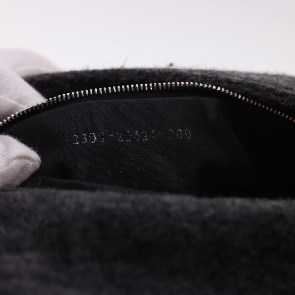 FENDI Zucca Canvas Mamma Baguette Shoulder Bag Cotton Gray yk6531