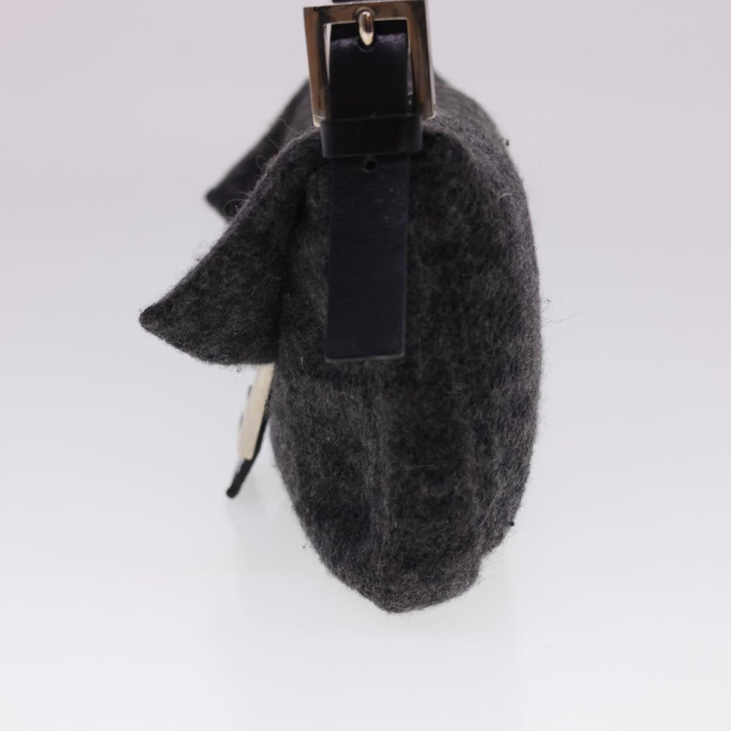 FENDI Zucca Canvas Mamma Baguette Shoulder Bag Cotton Gray yk6531