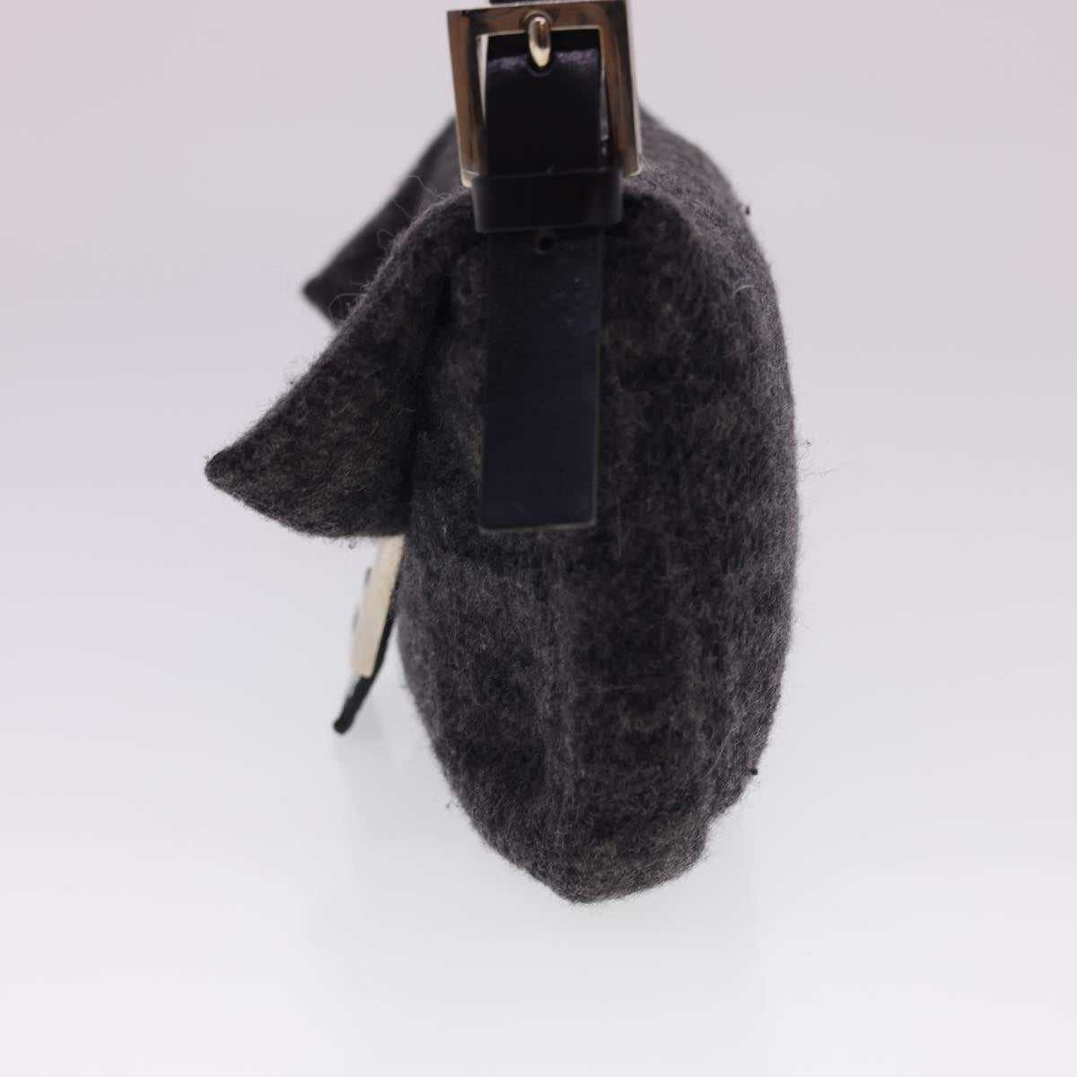 FENDI Zucca Canvas Mamma Baguette Shoulder Bag Cotton Gray yk6531