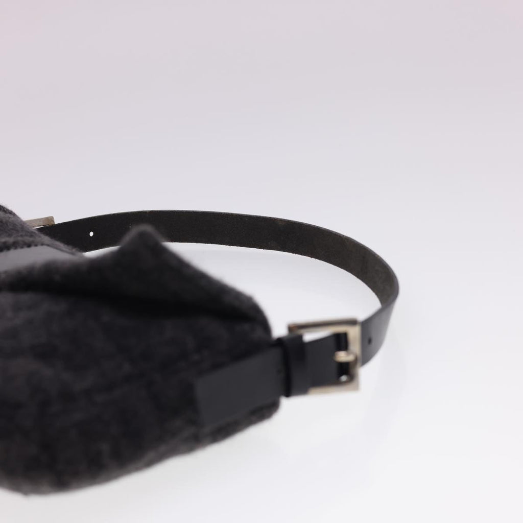 FENDI Zucca Canvas Mamma Baguette Shoulder Bag Cotton Gray yk6531