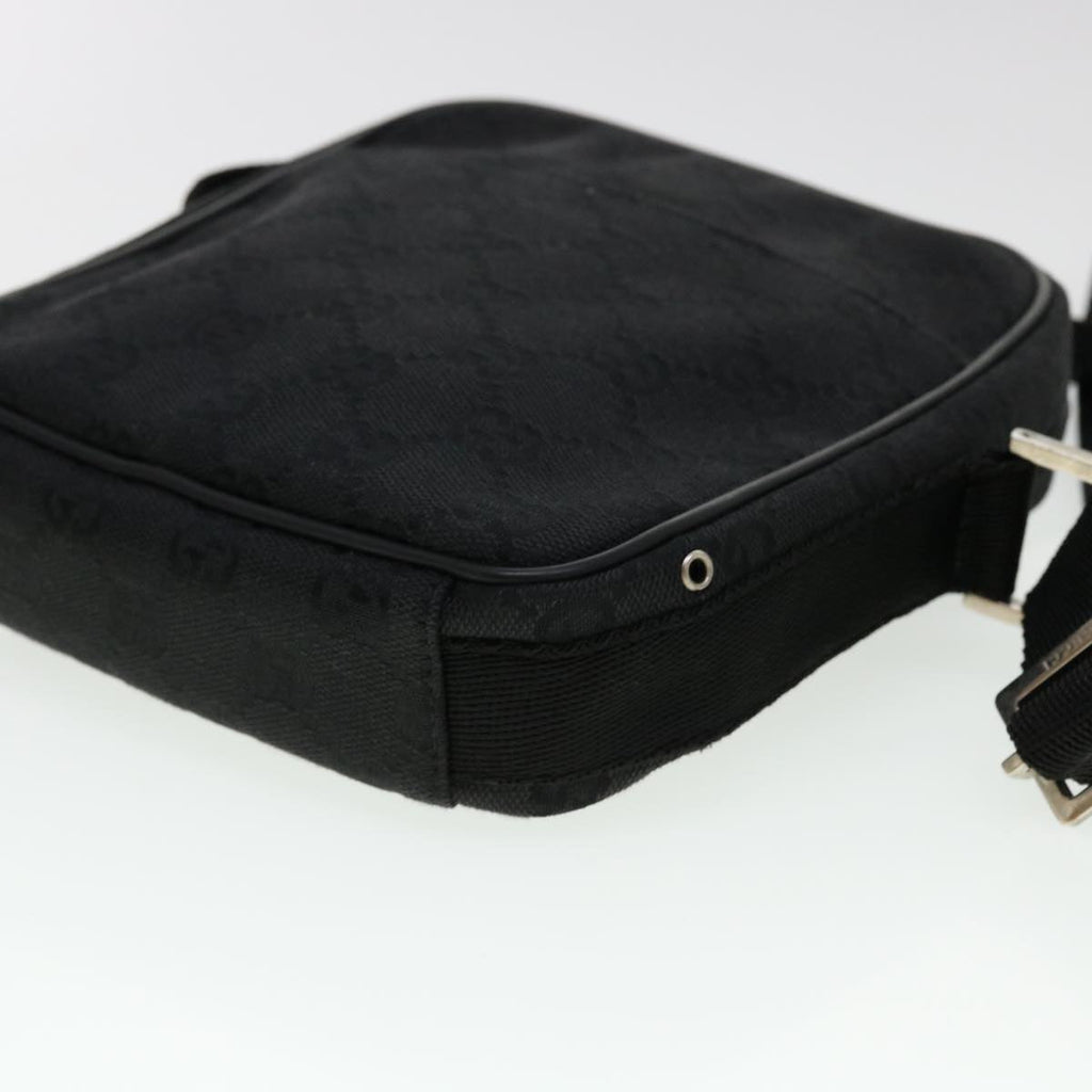 GUCCI GG Canvas Jackie Shoulder Bag Black 90470 yk6565