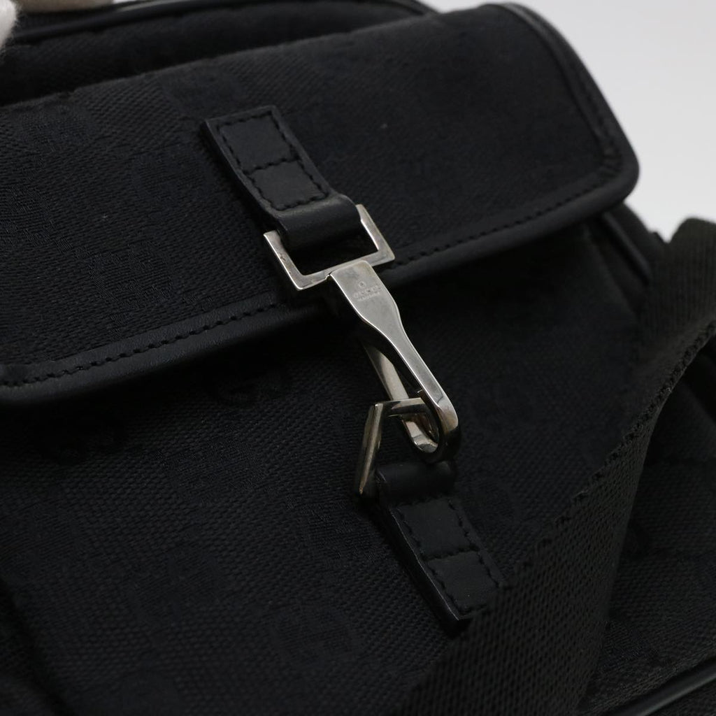 GUCCI GG Canvas Jackie Shoulder Bag Black 90470 yk6565