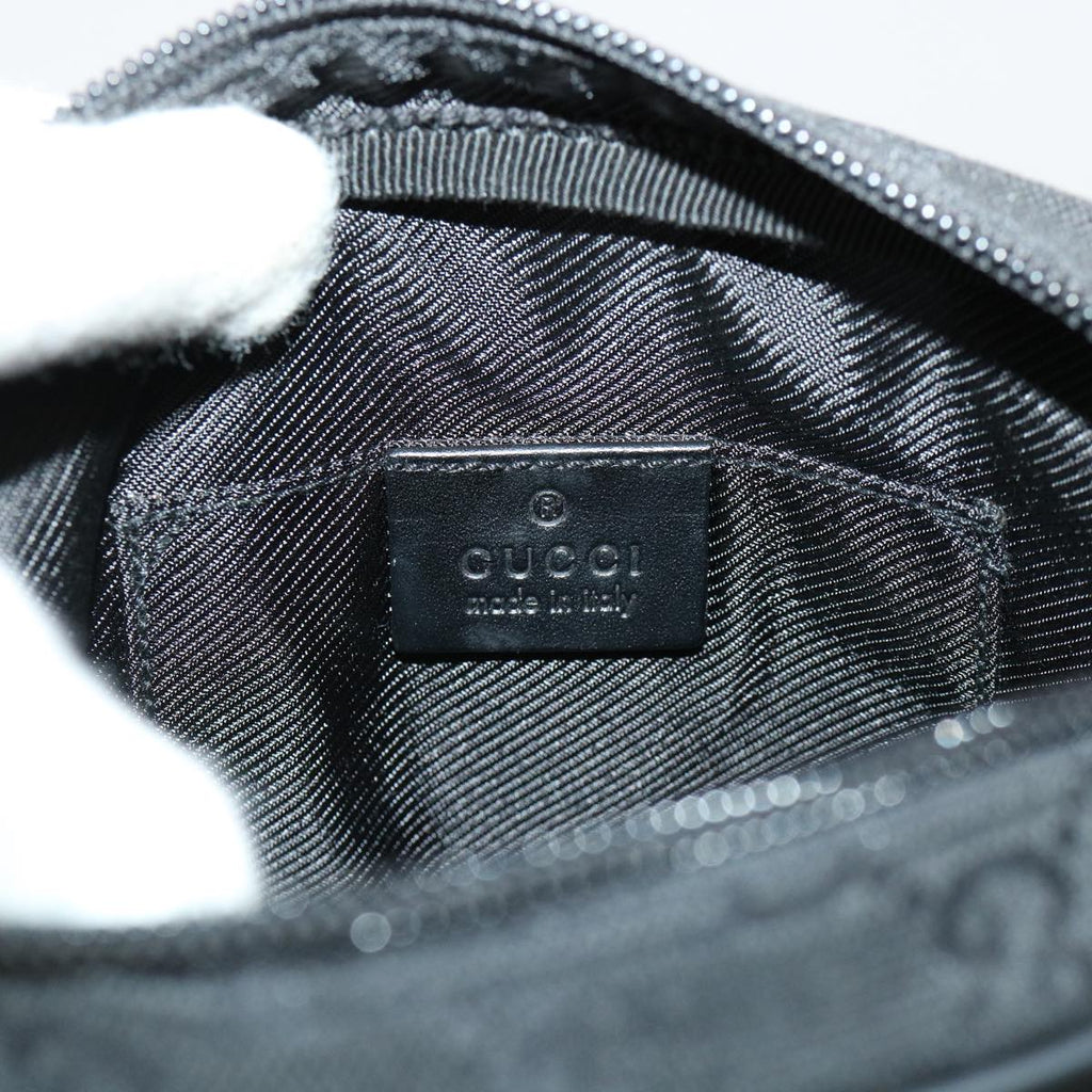 GUCCI GG Canvas Jackie Shoulder Bag Black 90470 yk6565