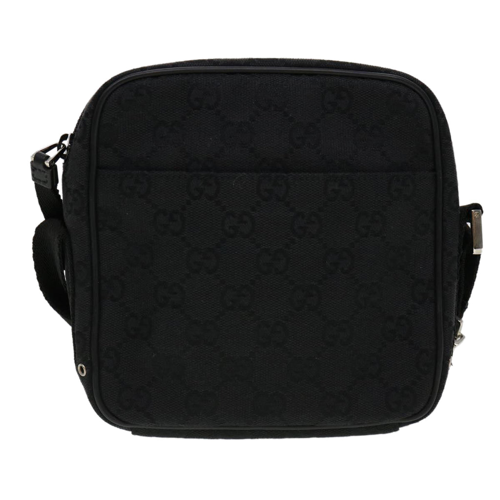 GUCCI GG Canvas Jackie Shoulder Bag Black 90470 yk6565
