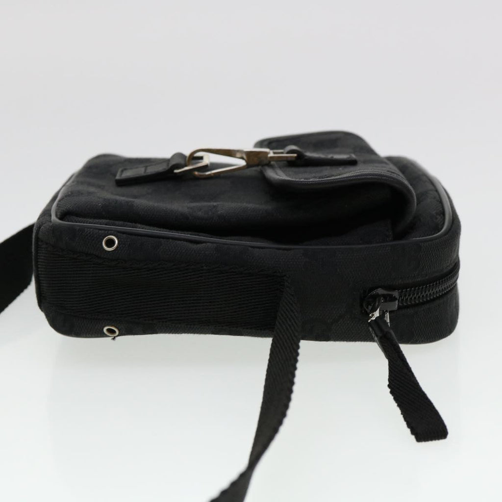 GUCCI GG Canvas Jackie Shoulder Bag Black 90470 yk6565