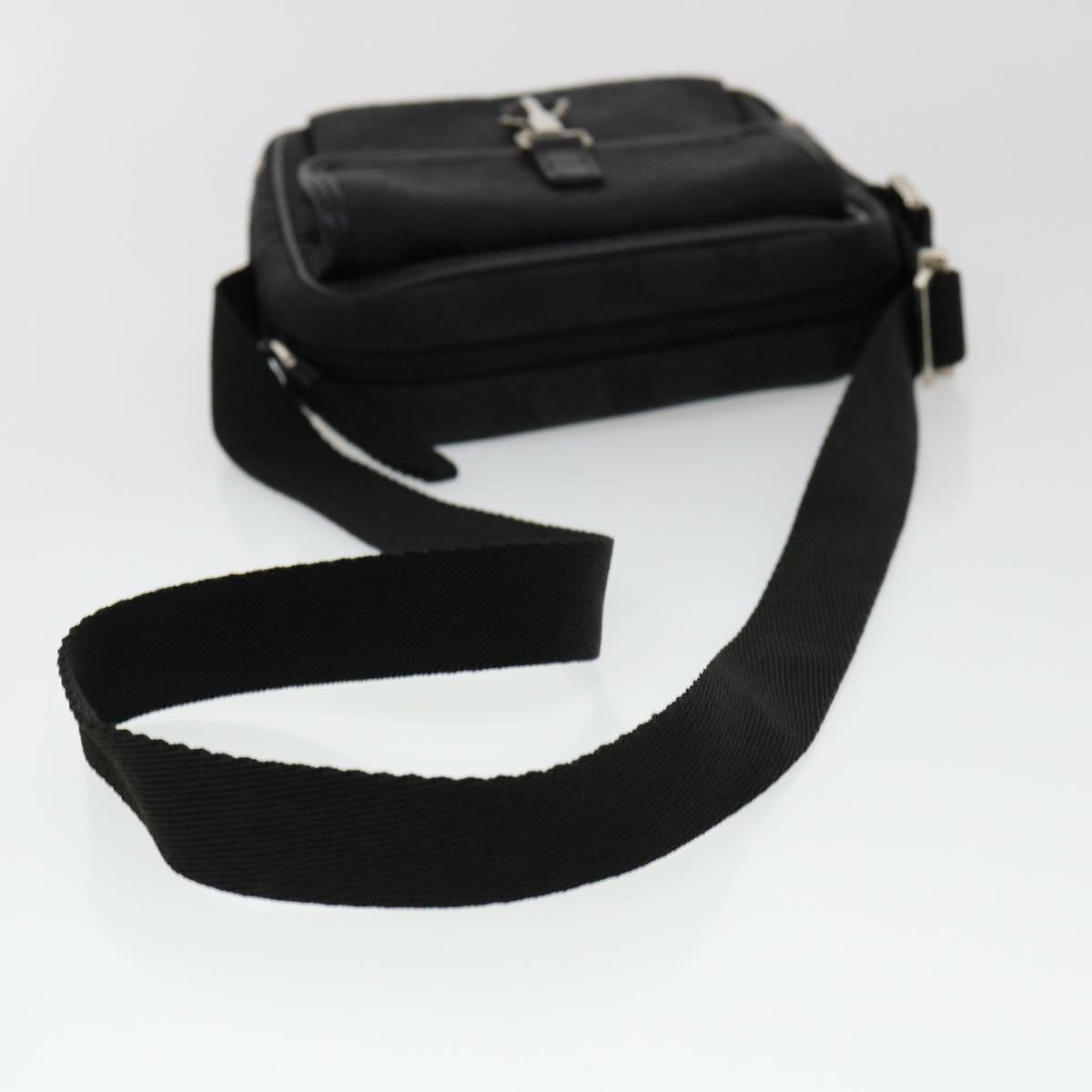 GUCCI GG Canvas Jackie Shoulder Bag Black 90470 yk6565
