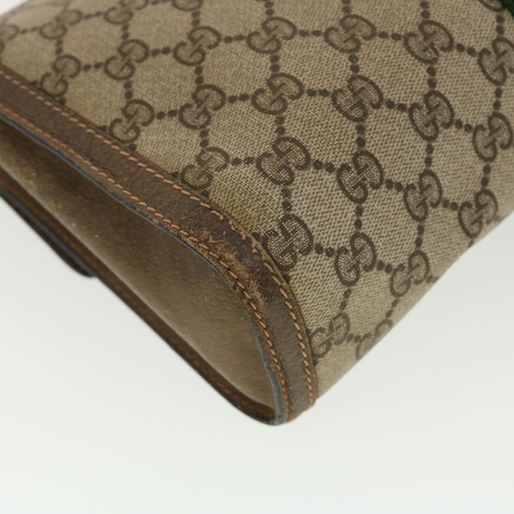 GUCCI GG Canvas Web Sherry Line Clutch Bag Beige Red 89.01.007 yk6645B