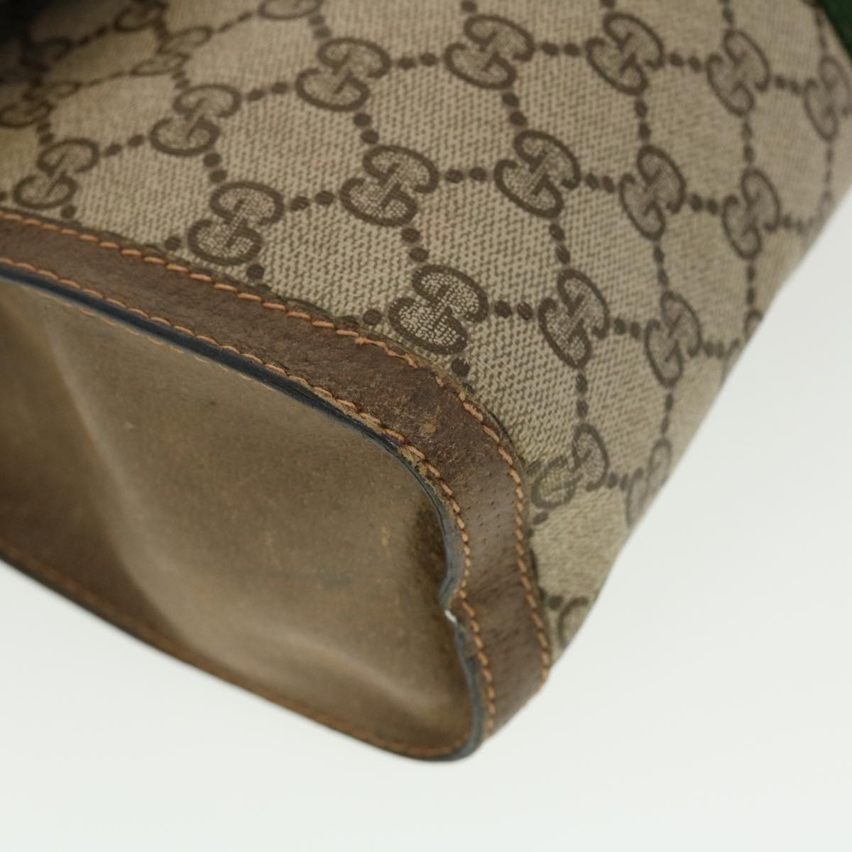 GUCCI GG Canvas Web Sherry Line Clutch Bag Beige Red 89.01.007 yk6645B
