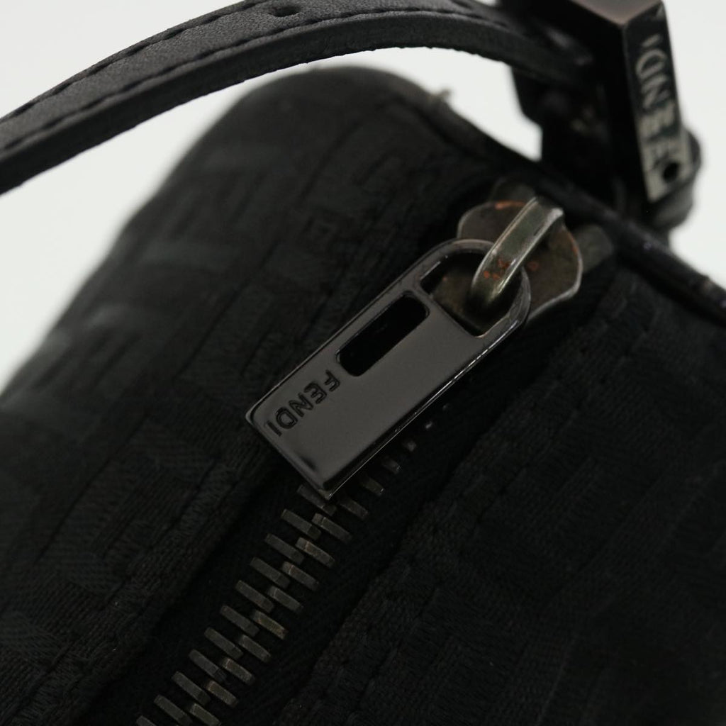 FENDI Zucchino Canvas Accessory Pouch Black 2370-7N0016028 yk6647B