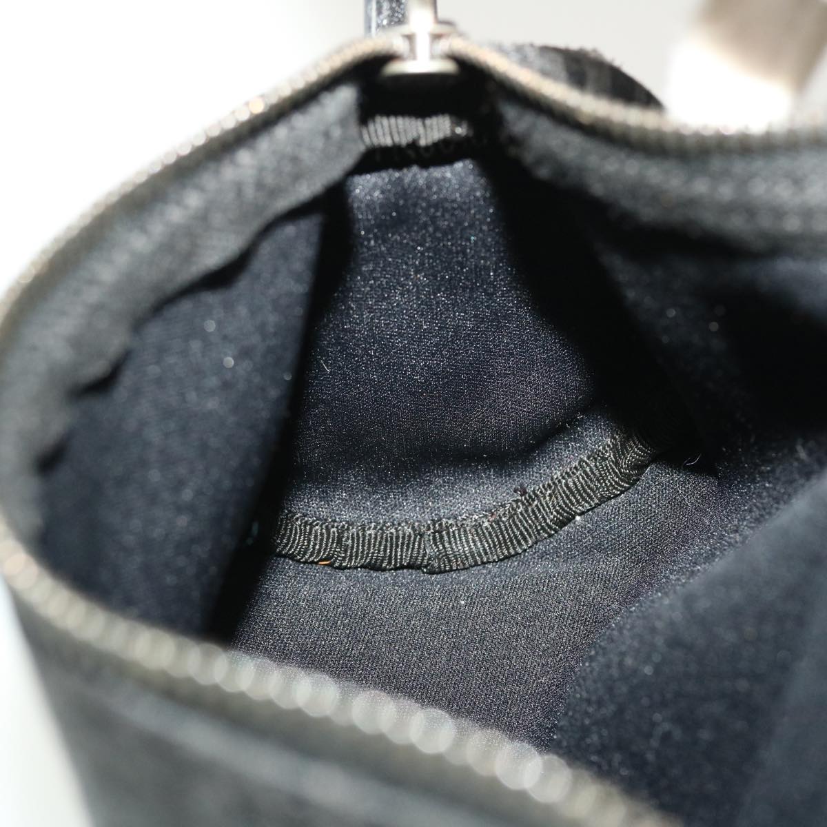 FENDI Zucchino Canvas Accessory Pouch Black 2370-7N0016028 yk6647B