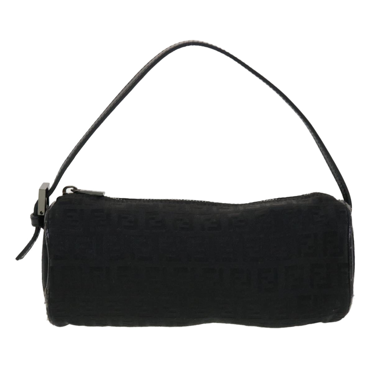 FENDI Zucchino Canvas Accessory Pouch Black 2370-7N0016028 yk6647B
