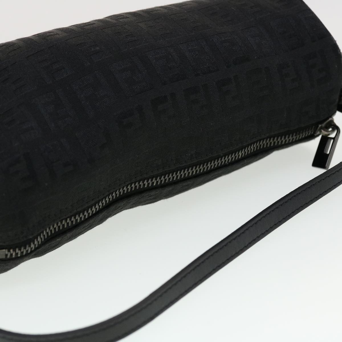 FENDI Zucchino Canvas Accessory Pouch Black 2370-7N0016028 yk6647B